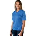 thumbnail image 1 of BlueGeneration Ladies Solid Wicking V-Neck - Turquoise 2 Extra Large Solid, 1 of 1