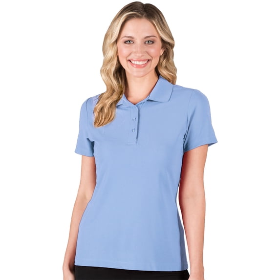 BlueGeneration Ladies Ultra Lux Polo - Light Blue Large Solid