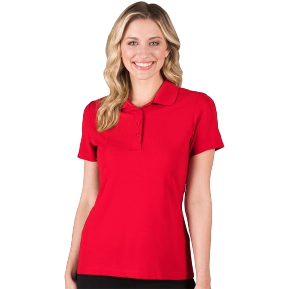 BlueGeneration Ladies Ultra Lux Polo - Red Extra Large Solid