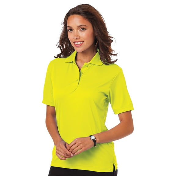 BlueGeneration Ladies Value Moisture Wicking S/S Polo - Optic Yellow Medium Solid