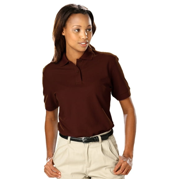 BlueGeneration Ladies Value Soft Touch Pique Polo - Chocolate 2 Extra Large Solid