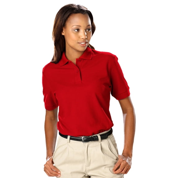 BlueGeneration Ladies Value Soft Touch Pique Polo - Red Extra Large Solid
