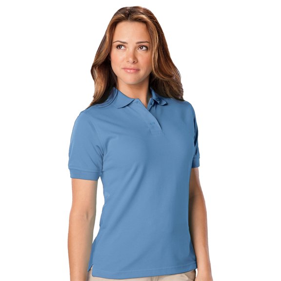 BlueGeneration Ladies Wicking Solid Snag Resist Polo - Light Blue Medium Solid
