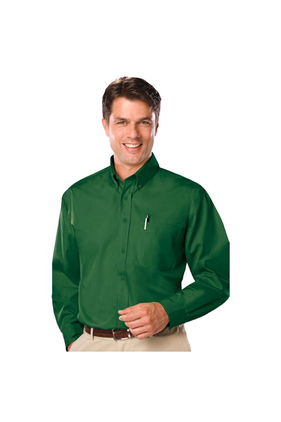 BlueGeneration Men'S L/S Light Weight Poplin Shirt - Hunter Small Solid