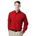 thumbnail image 1 of BlueGeneration Men'S L/S Light Weight Poplin Shirt - Red 3 Extra Large Solid, 1 of 1