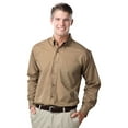 thumbnail image 1 of BlueGeneration Men'S L/S Light Weight Poplin Shirt - Tan 4 Extra Large Solid, 1 of 1