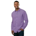 thumbnail image 1 of BlueGeneration Men'S L/S Untucked Gingham Plum 4 Extra Large Checks, 1 of 1