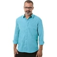 thumbnail image 1 of BlueGeneration Men'S L/S Untucked With Pocket Aqua 4 Extra Large Solid, 1 of 1