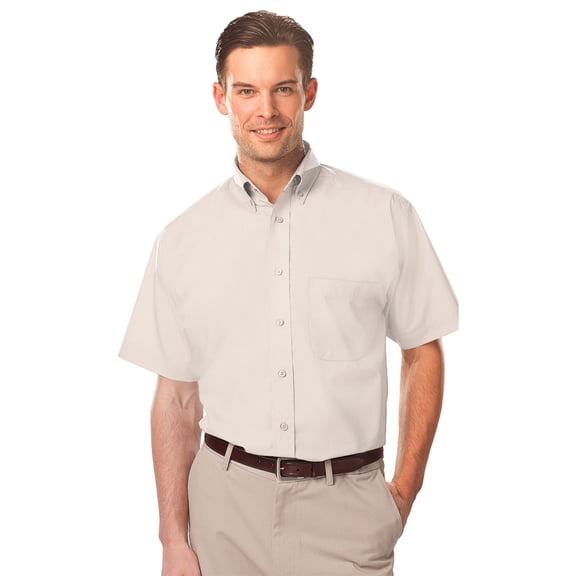 BlueGeneration Men'S S/S Light Weight Poplin Shirt - White 6 Extra Large Solid