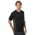 thumbnail image 1 of BlueGeneration Men's Colorblock Wicking Tee - Black Large Solid, 1 of 1