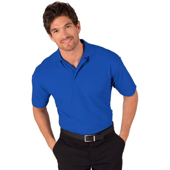 BlueGeneration Men's S/S Value Pique Polo - Royal 2 Extra Large Solid