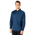 thumbnail image 1 of BlueGeneration Men's Superblend Poplin L/S Untucked Shirt - Navy 4 Extra Large Solid, 1 of 1