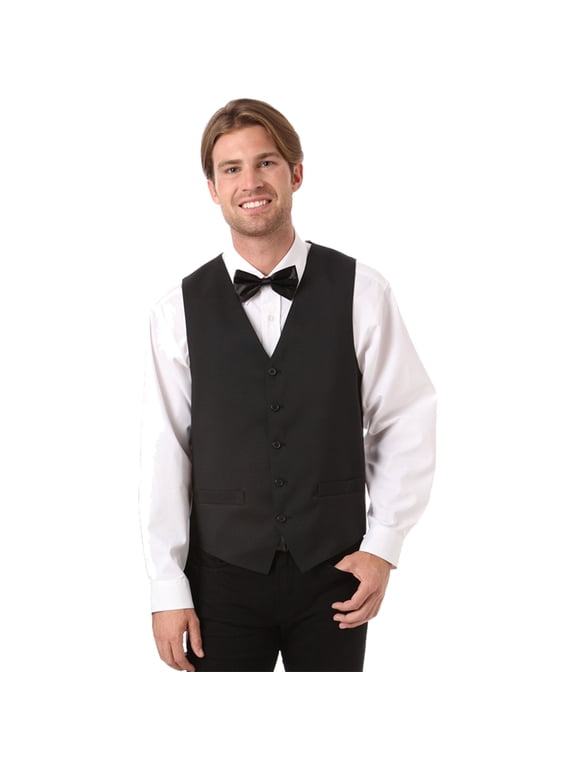BlueGeneration Men's Teflon Twill Vest - Black Extra Large Solid