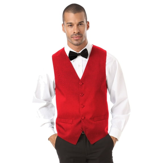 BlueGeneration Men's Teflon Twill Vest - Red Extra Large Solid