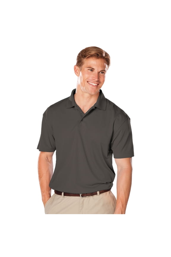 BlueGeneration Men's Value Moisture Wicking S/S Polo - Graphite Extra Large Solid