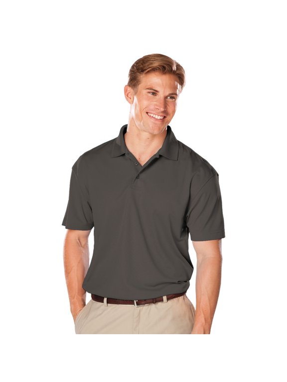 BlueGeneration Men's Value Moisture Wicking S/S Polo - Graphite Extra Large Solid