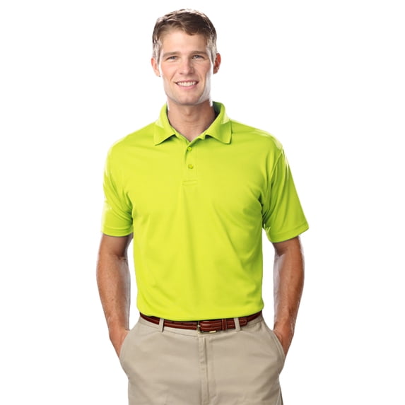 BlueGeneration Men's Value Moisture Wicking S/S Polo - Optic Yellow Large Solid