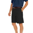thumbnail image 1 of BlueGeneration Mens Flat Front Teflon Treated Twill Shorts - Black Length 8 Inch Waist 50, 1 of 1