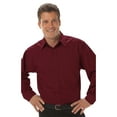 thumbnail image 1 of BlueGeneration Mens L/S Peached Fine Line Twill - Burgundy Small Solid, 1 of 1