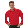 thumbnail image 1 of BlueGeneration Mens L/S Peached Fine Line Twill - Red Medium Solid, 1 of 1