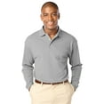 thumbnail image 1 of BlueGeneration Mens Long Sleeve Superblend Pique No Pocket - Grey Extra Large Solid, 1 of 1