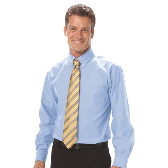 BlueGeneration Mens Long Sleeve Tall Oxford - Oxford Blue 2 Extra Large Tall Solid