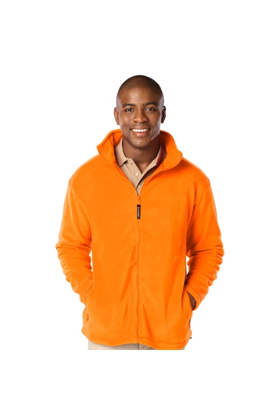 BlueGeneration Mens Polar Fleece Jacket - Orange 4 Extra Large Solid
