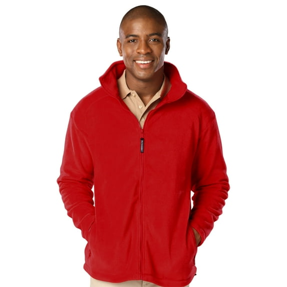 BlueGeneration Mens Polar Fleece Jacket - Red 4 Extra Large Solid
