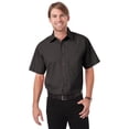 thumbnail image 1 of BlueGeneration Mens S/S Peached Fine Line Twill - Black Small Solid, 1 of 1
