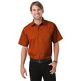 thumbnail image 1 of BlueGeneration Mens S/S Peached Fine Line Twill - Burnt Orange Small Solid, 1 of 1