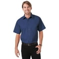 thumbnail image 1 of BlueGeneration Mens S/S Peached Fine Line Twill - Navy 3 Extra Large Solid, 1 of 1