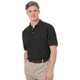 thumbnail image 1 of BlueGeneration Mens Short Sleeve 100% Cotton Pique Polo - Black Extra Small Solid, 1 of 1