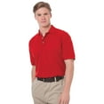 thumbnail image 1 of BlueGeneration Mens Short Sleeve 100% Cotton Pique Polo - Red Small Solid, 1 of 1