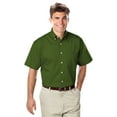 thumbnail image 1 of BlueGeneration Mens Short Sleeve 100% Cotton Twill - Olive Small Solid, 1 of 1