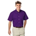 thumbnail image 1 of BlueGeneration Mens Short Sleeve 100% Cotton Twill - Purple 2 Extra Large Solid, 1 of 1