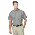 thumbnail image 1 of BlueGeneration Mens Short Sleeve Easy Care Poplin - Grey 2 Extra Large Solid, 1 of 1