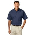 thumbnail image 1 of BlueGeneration Mens Short Sleeve Easy Care Poplin With Matching Buttons - Navy Extra Large Solid, 1 of 1