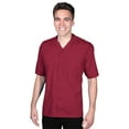thumbnail image 1 of BlueGeneration Mens Short Sleeve Solid Campshirt 65/35 Poly/ Cotton - Burgundy 3 Extra Large Solid, 1 of 1