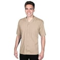 thumbnail image 1 of BlueGeneration Mens Short Sleeve Solid Campshirt - Natural Medium Solid, 1 of 1