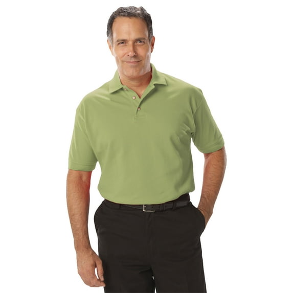 BlueGeneration Mens Short Sleeve Superblend Pique No Pocket - Cactus 7 Extra Large Solid