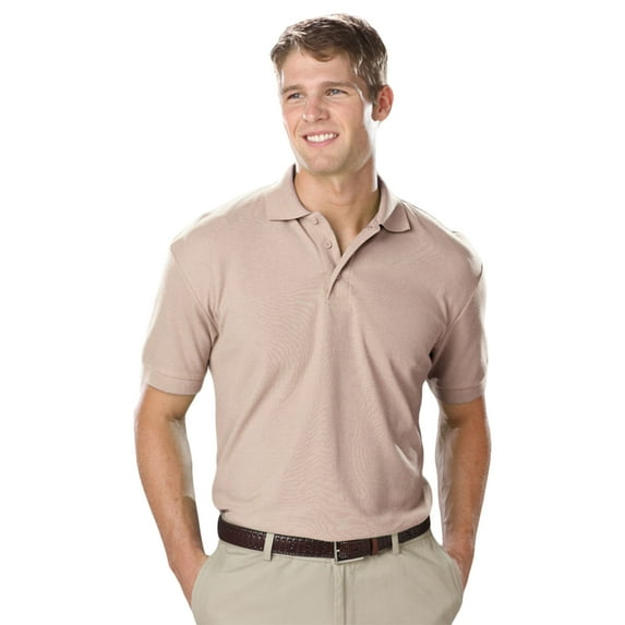 BlueGeneration Mens Value Soft Touch Pique Polo - Natural 3 Extra Large Solid