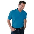 thumbnail image 1 of BlueGeneration Mens Value Soft Touch Pique Polo - Turquoise Medium Solid, 1 of 1
