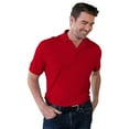 thumbnail image 1 of BlueGeneration Mens Value Soft Touch Pique Tall Polo - Red 3 Extra Large Tall Solid, 1 of 1