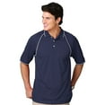thumbnail image 1 of BlueGeneration Mens Wicking Piped Polo - Navy 5 Extra Large Solid, 1 of 1