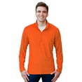 thumbnail image 1 of BlueGeneration Mens Wicking Solid 1/4 Zip Ls Pullover - Safety Orange Small Solid, 1 of 1