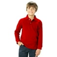 thumbnail image 1 of BlueGeneration Youth Long Sleeve Superblend Pique - Red Medium Solid, 1 of 1
