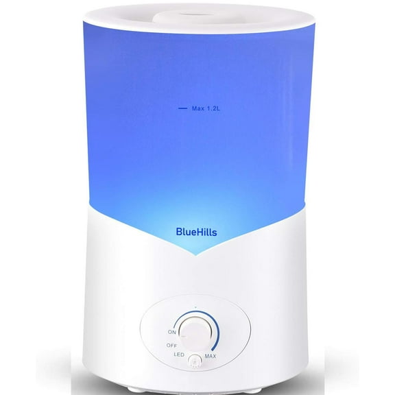 BlueHills 1000 ML Essential Oil Diffuser Humidifier Large Capacity - White -A1