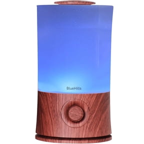 BlueHills 2000 ml Premium Essential Oil Diffuser Humidifier Extra Large Capacity - Dark Wood Grain - E003