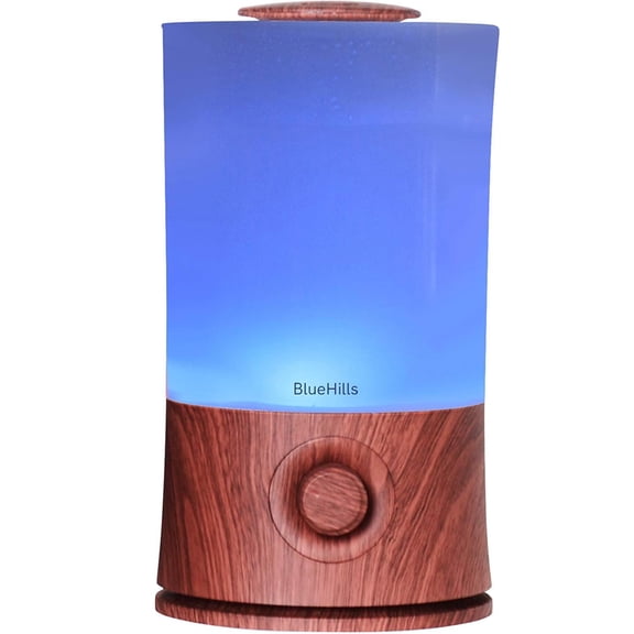 BlueHills 2000 ml Premium Essential Oil Diffuser Humidifier Extra Large Capacity - Dark Wood Grain - E003