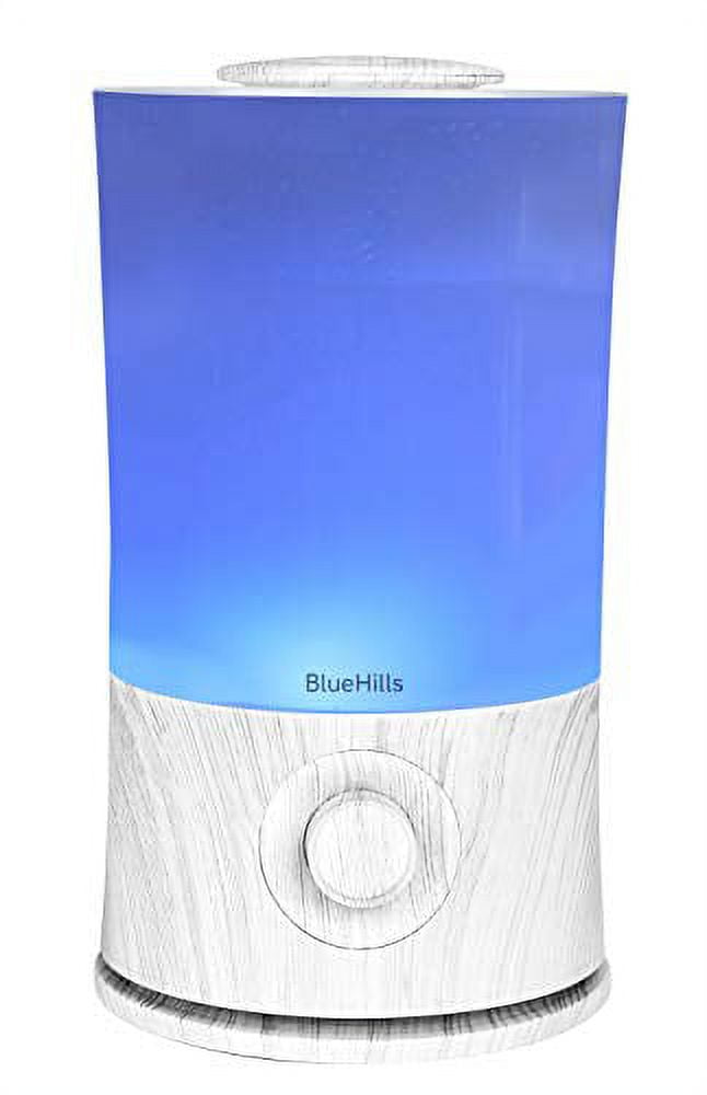 White Wood Grain Ultrasonic Aromatherapy Diffuser with LED Light